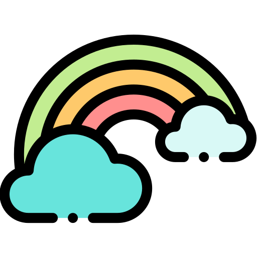 Rainbow Detailed Rounded Lineal color icon