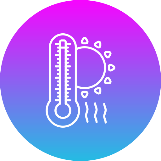 temperatura caliente icono gratis