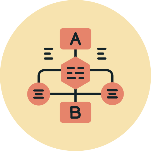 diagrama de flujo icono gratis