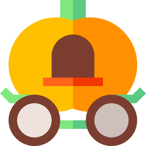 Carro de calabaza icono gratis