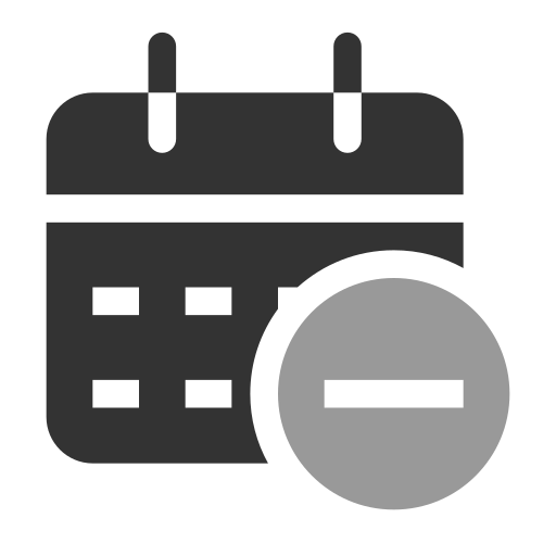 eliminar calendario icono gratis