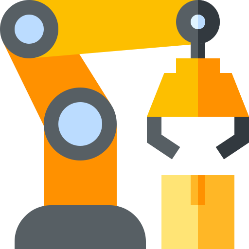 Robot Basic Straight Flat Icon