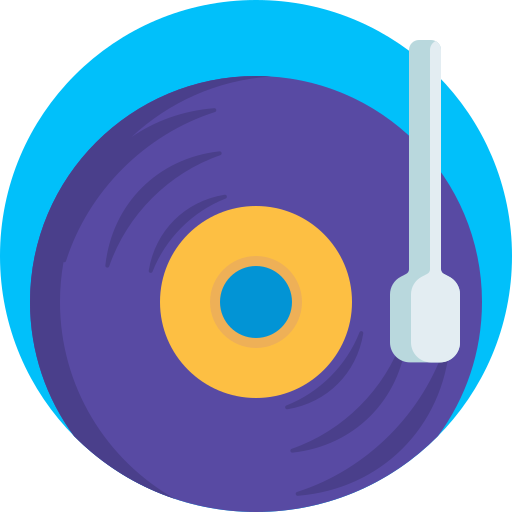 Vinyl Detailed Flat Circular Flat icon