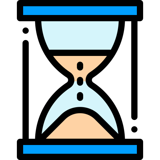 Hourglass Detailed Rounded Lineal color icon