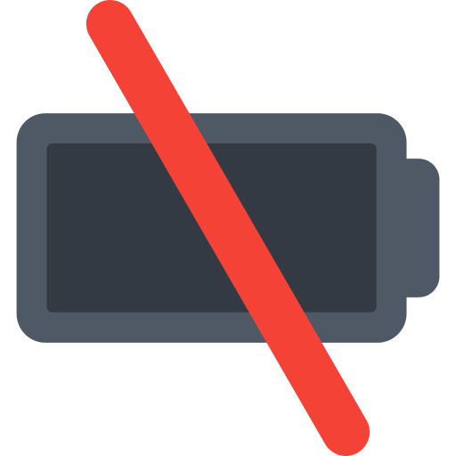 batería vacía icono gratis