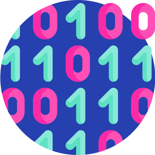 Binary code Detailed Flat Circular Flat icon