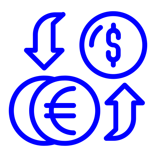 Money exchange free icon