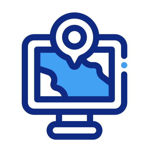 mapa digital icono gratis