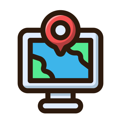 mapa digital icono gratis