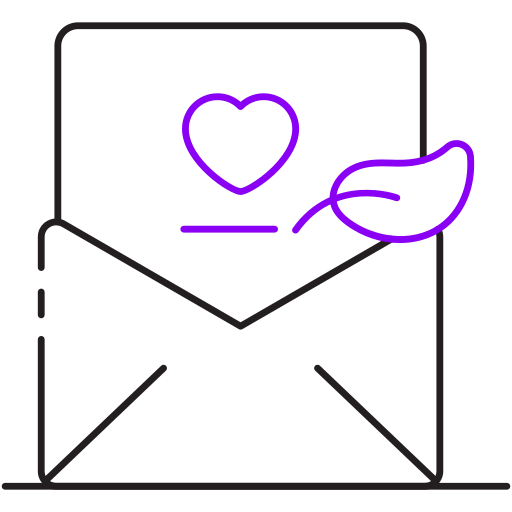 carta de amor icono gratis