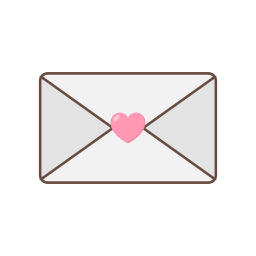 carta de amor icono gratis