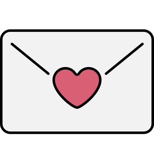 carta de amor icono gratis