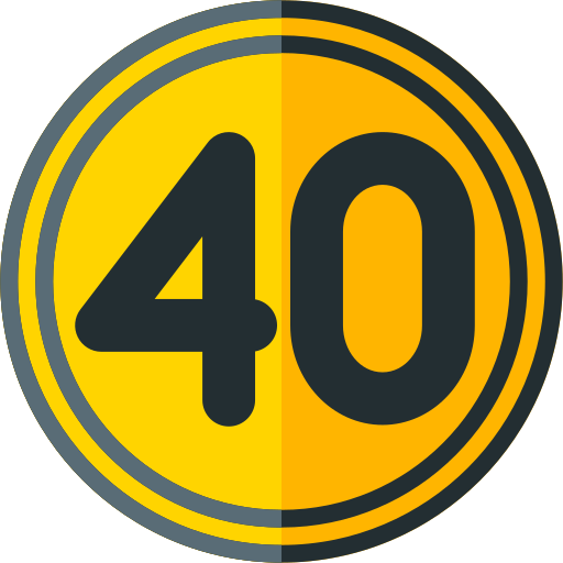 limite de vitesse 40 Icône gratuit limite de vitesse 40 Icône gratuit