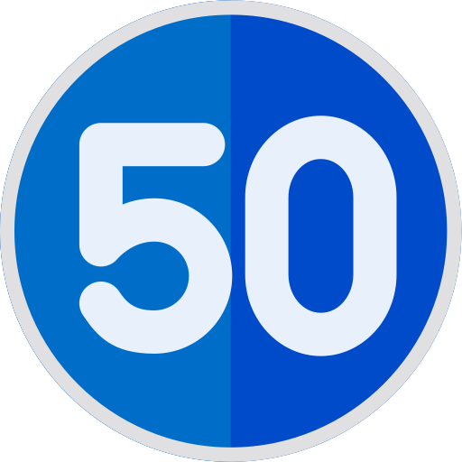 velocidad 50 icono gratis