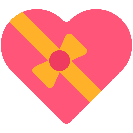 regalo de corazon icono gratis