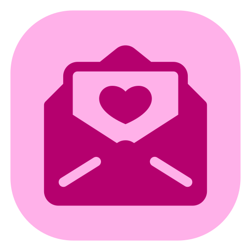 carta de amor icono gratis