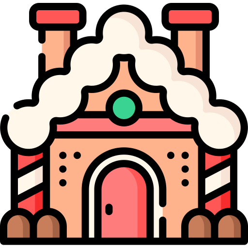 Casa de jengibre icono gratis