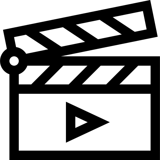 Clapperboard Basic Straight Lineal icon