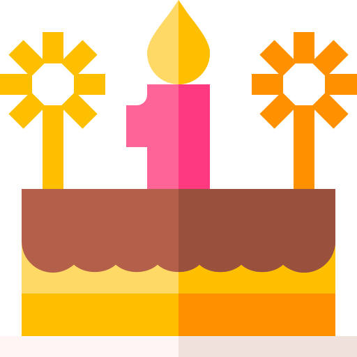 pastel de cumpleaños icono gratis