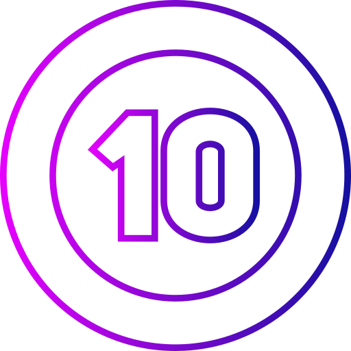 numero 10 icono gratis