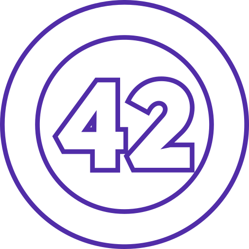 42 Icône gratuit 42 Icône gratuit