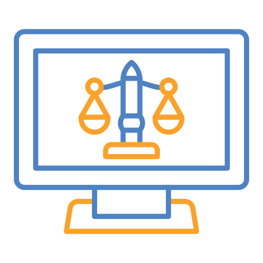 tribunal en línea icono gratis