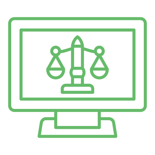 tribunal en línea icono gratis