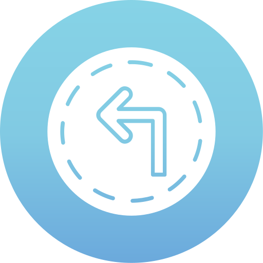 Turn left free icon Turn left free icon