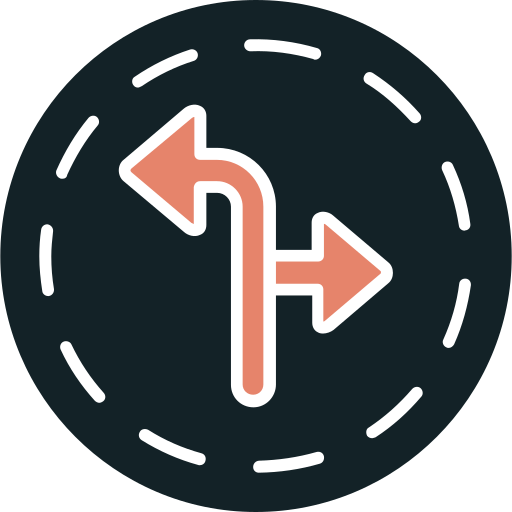 Turn direction free icon