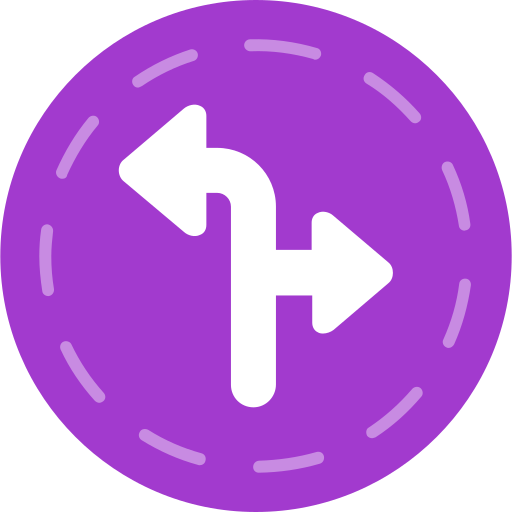 direction de virage Icône gratuit