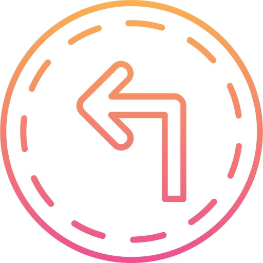 Turn left free icon Turn left free icon