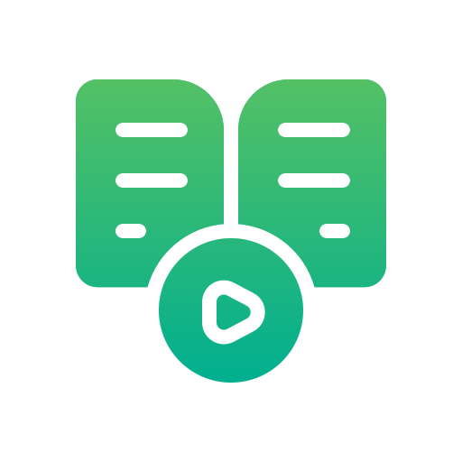 vídeos de aprendizaje electrónico icono gratis