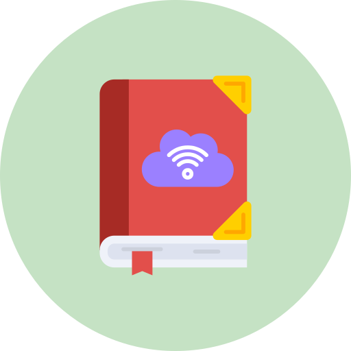 biblioteca en la nube icono gratis