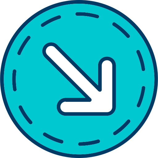 Down right arrow free icon Down right arrow free icon