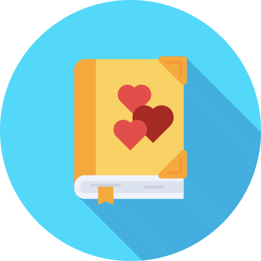 roman romantique Icône gratuit