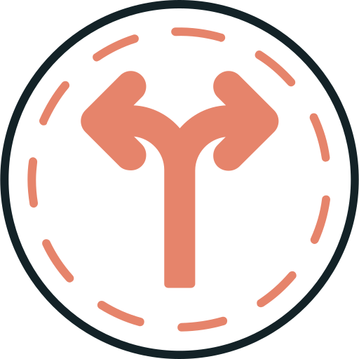 Two way free icon