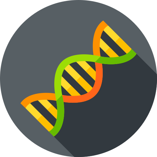 Dna Flat Circular Flat icon