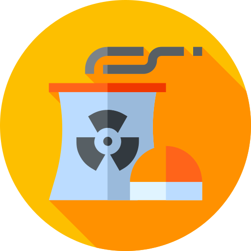 Nuclear power Flat Circular Flat icon