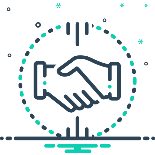 apretón de manos icono gratis