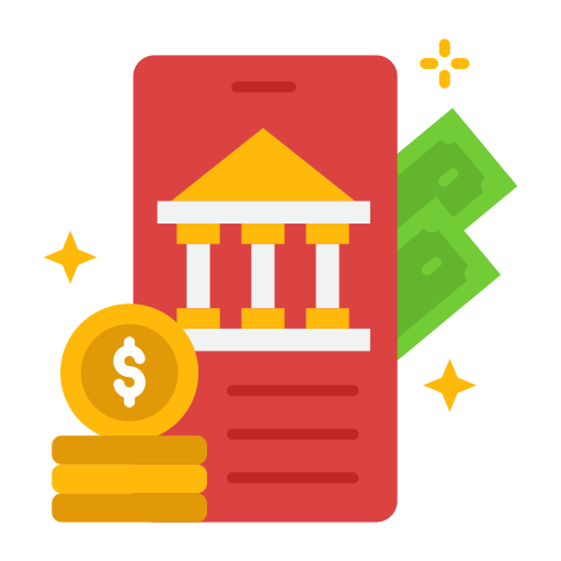 la banca móvil icono gratis