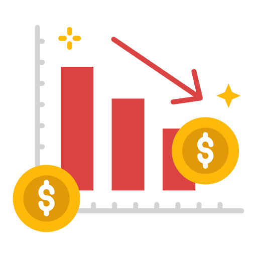 pérdida icono gratis