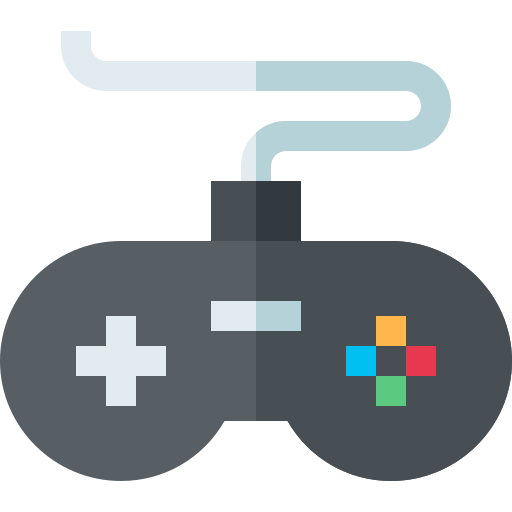 Joystick Basic Straight Flat Icon