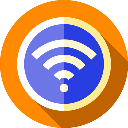 Wifi Signal Flat Circular Flat Icon