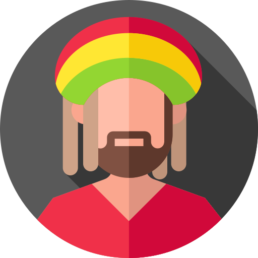 Rastafari Flat Circular Flat icon