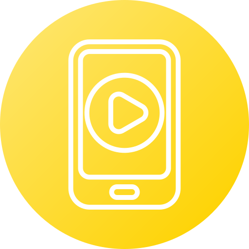 vídeo móvil icono gratis