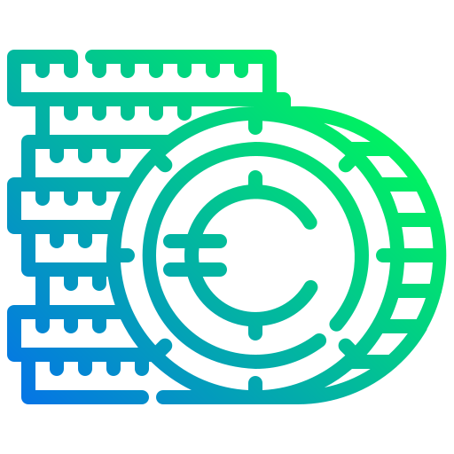 monedas de euro icono gratis