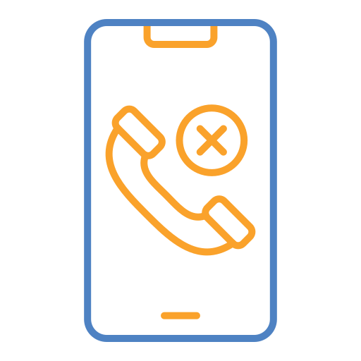 llamada rechazada icono gratis