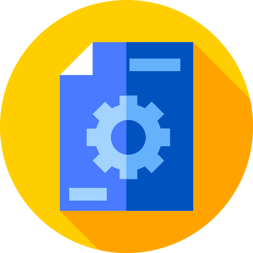 File Flat Circular Flat icon