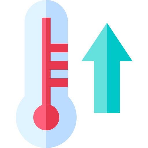 Thermometer Basic Straight Flat icon