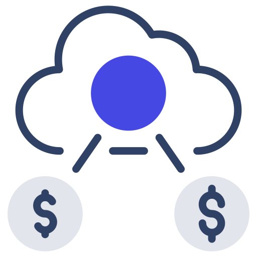 financiamento na nuvem grátis ícone financiamento na nuvem grátis ícone